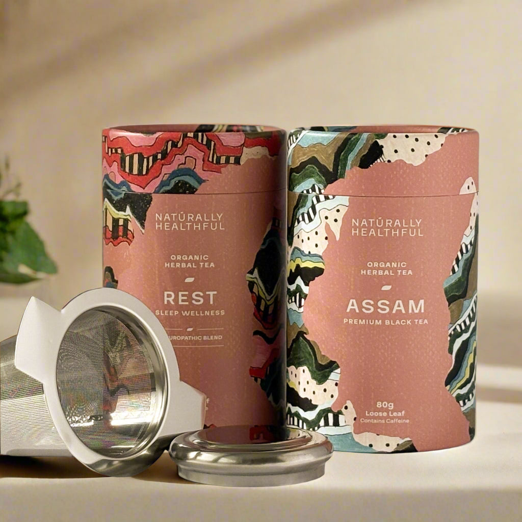 Assam Black Tea and Rest Sleep Tea with Infuser with Lid