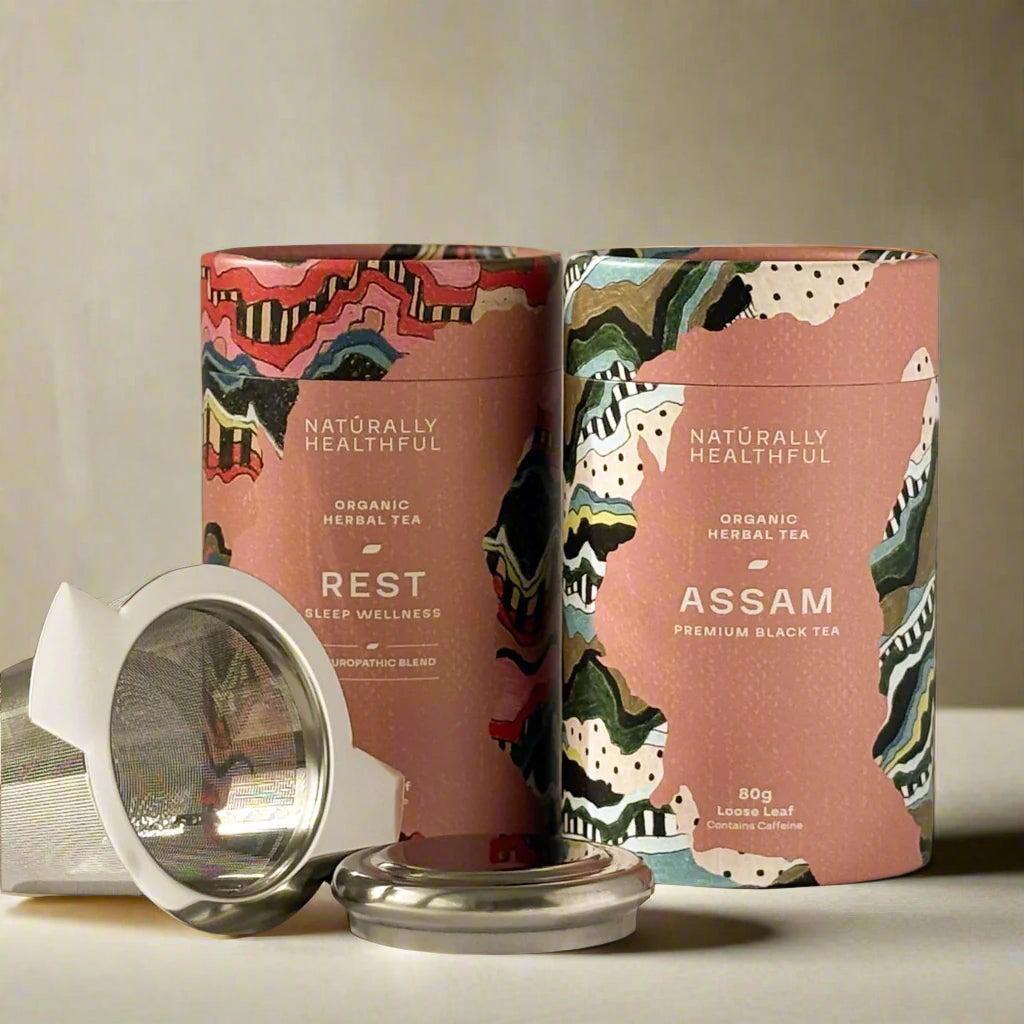 Assam Black Tea and Rest Sleep Tea with Infuser with Lid