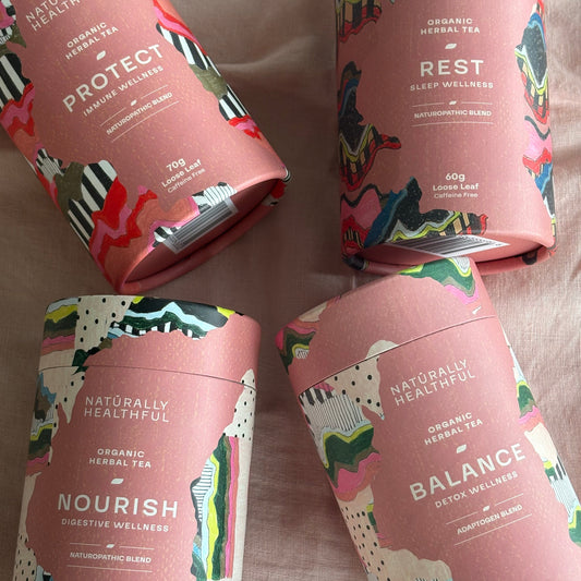 Four tea cylinders lying flat