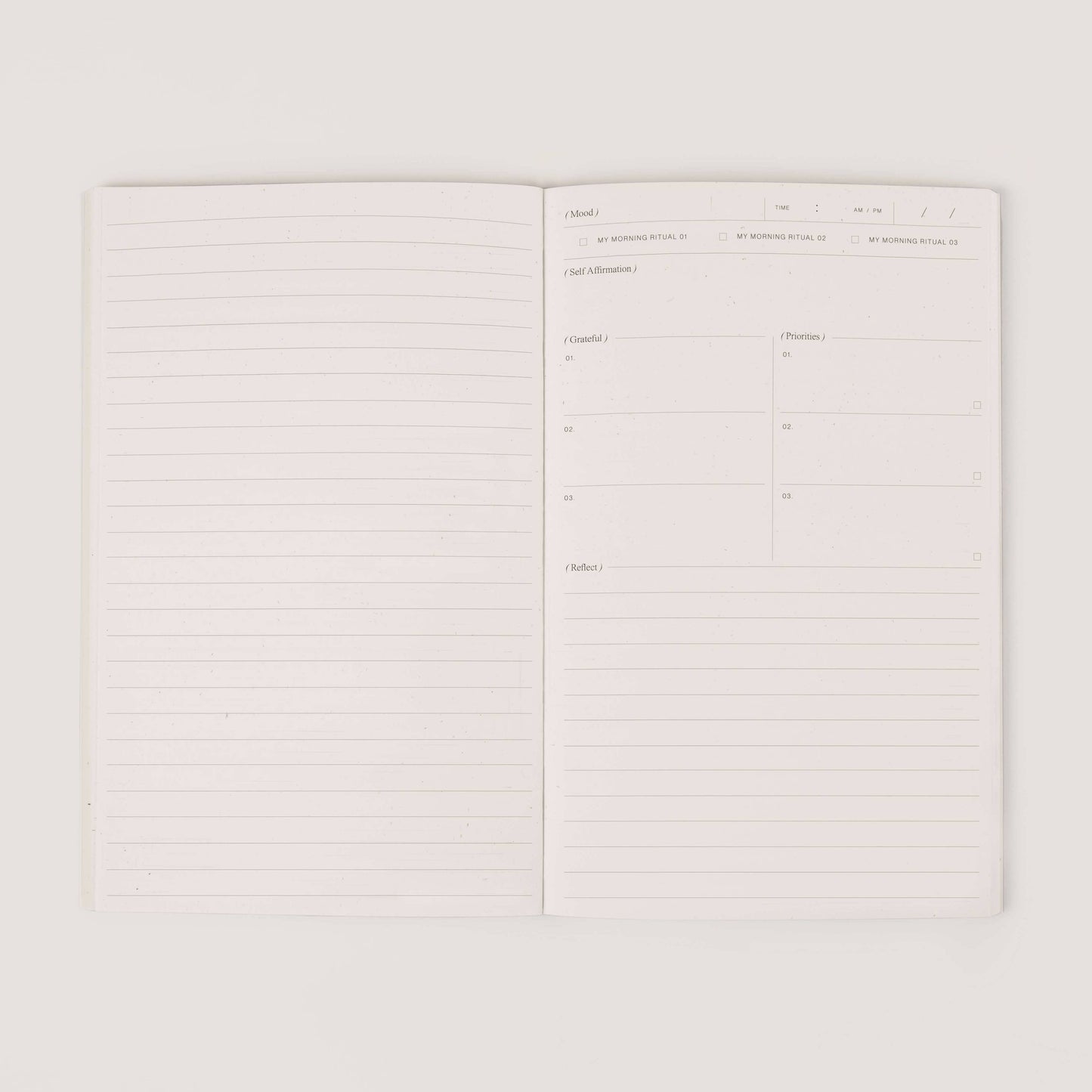 Prompted journal entry page