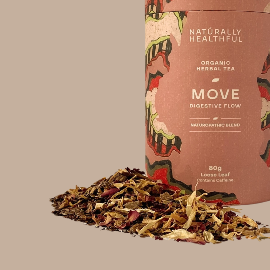 Naturopathic blend of tea to support digestive flow