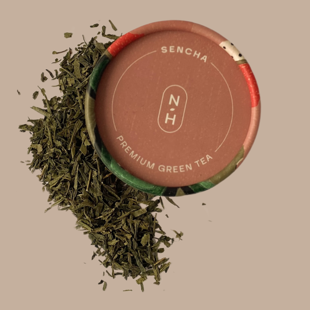 Premium green sencha tea, loose leaf, by Naturally Healthful