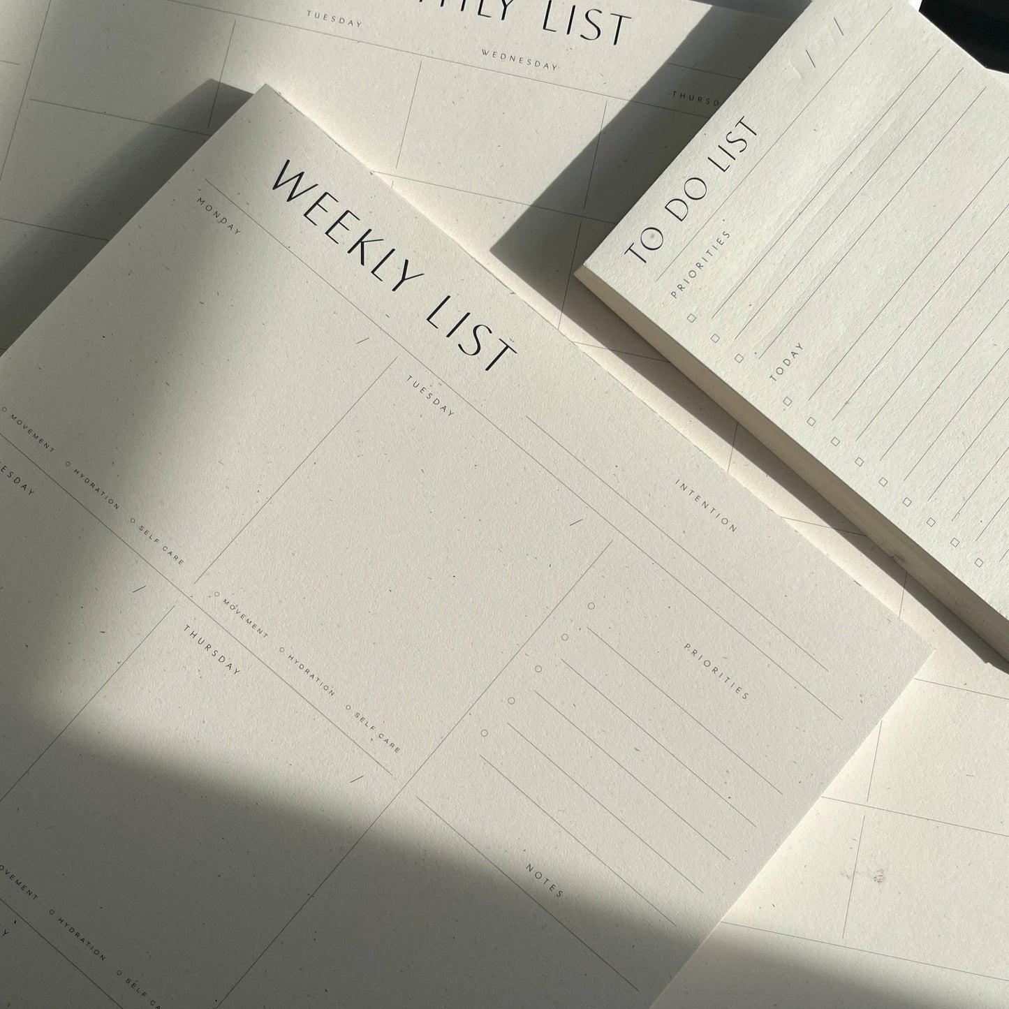 Weekly and monthly planning tools