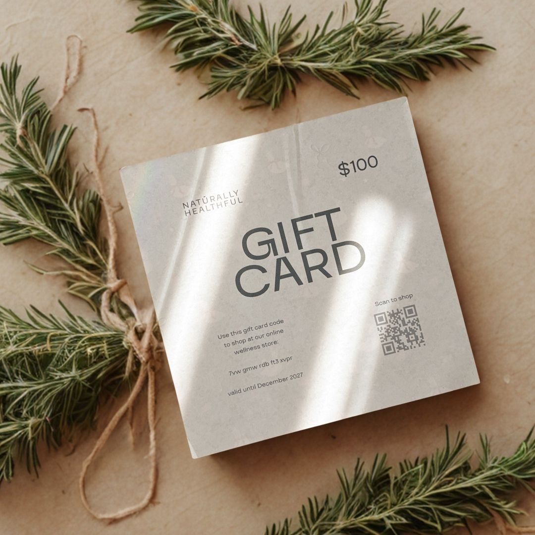 Naturally healthful origami gift card