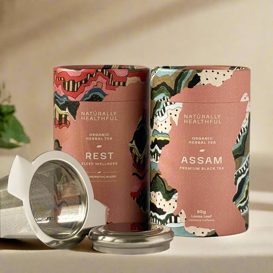 Assam Black Tea and Rest Sleep Tea with Infuser with Lid