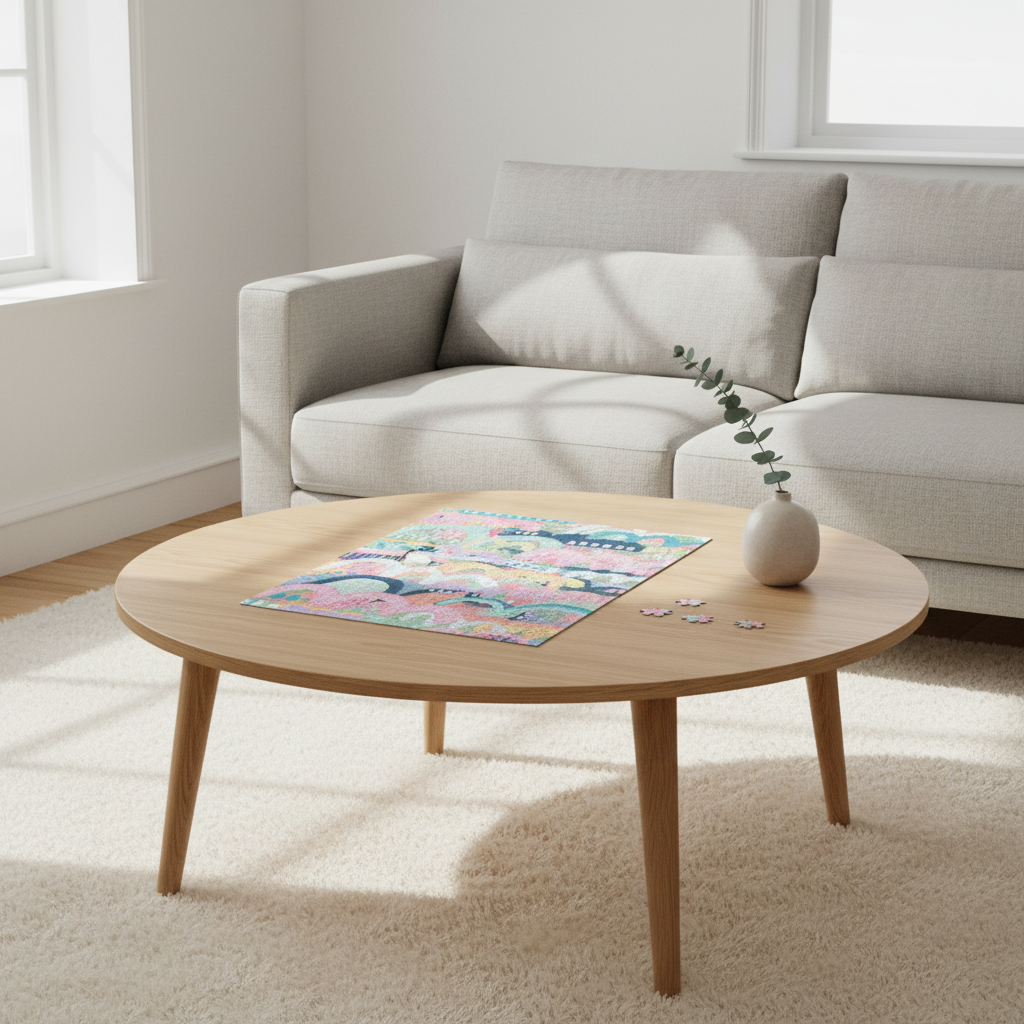 Colorful patterned notebook cover with abstract designs on a white background